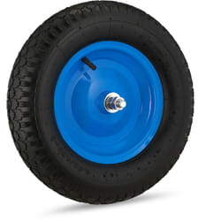 Ruota per Carriola 4.80 4.00-8, Pneumatico di Scorta ad Aria, Cerchione in Acciaio, Max. 120 kg, Nero Blu - Relaxdays