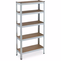 Questo scaffale offre moltospazio per mettere in ordine. La scaffalatura offre molto spazio per riordinare edè ideale per sop ...