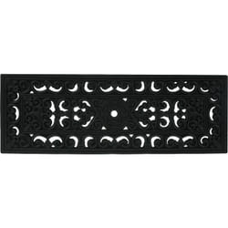 Relaxdays Tappeto per Scale, Antiscivolo in Gomma, Base per Scalinate, Interno ed Esterno, Rettangolare 75 x 25 cm, Nero
