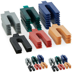 Relaxdays Distanziatori in Plastica, 1-6 mm, Set 144 Accessori per Installazione Finestre e Porta, 6 Misure, Vari Colori
