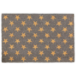 Relaxdays - Zerbino Ingresso Casa, Design con Stelle, 60 x 40 cm, Tappetino Antiscivolo per Indoor e Outdoor, Grigio