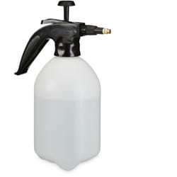 Relaxdays - Spruzzatore a Pressione da 2 Litri, Ugello Regolabile, Nebulizza Acqua e Diserbante, da Giardino, BIanco Nero