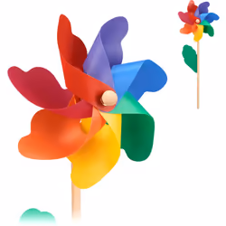 Se stai cercando delle decorazioni per la tua terrazza o balcone, queste girandole a vento colorate sono perfette. La loro fo ...