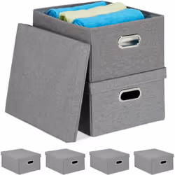 Il pratico set da 6 cestini portaoggetti ti aiuterà a portare l’ordine in casa tua! Con queste scatole contenitore potrai rio ...