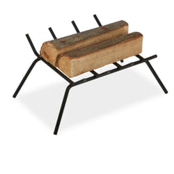 Brucia Legna da Camino, Alare per Caminetto in Ferro Battuto, Griglia Rettangolare, hlp: 20x45,5x36 cm, Nero - Relaxdays