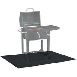 Relaxdays - Tappeto per Barbecue, Tappetino Ignifugo, Protezione Pavimento Sotto Grill bbq, Esterno, 120x80 cm, Antracite