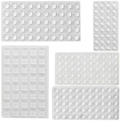 Relaxdays - Set da 222 Gommini Paraurti, Autoadesivi, in 5 Dimensioni Differenti, per Proteggere Mobili, etc., Trasparenti