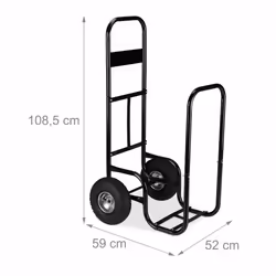 Relaxdays 10038466 carrello e supporto per legna - Vista aggiuntiva 4