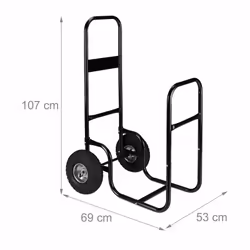 Relaxdays 10038467 carrello e supporto per legna - Vista aggiuntiva 4