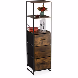 Sei adori il design industriale e lo stile vintage non potrai fare a meno di questo elegante scaffale alto con 3 cassetti per ...