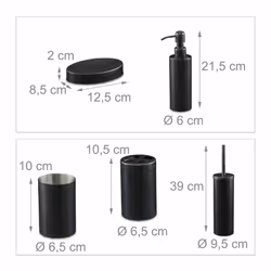 Relaxdays 10038850 set di accessori da bagno - Vista aggiuntiva 4