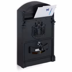 Questa cassetta della posta in acciaio arricchirà ogni facciata grazie al suo design vintage. La cassetta postale nera è deco ...