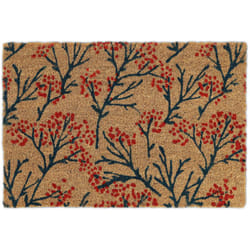 Relaxdays - Zerbino in Fibre di Cocco, Tappetino Antiscivolo con Motivo a Rami, 60 x 40 cm, Interni ed Esterni, Colorato