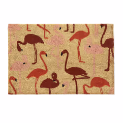 Relaxdays 4052025390549, Interno/esterno, Rettangolare, Marrone, Rosa, Rosso, Immagine, Cocco, Cloruro di polivinile (PVC)
