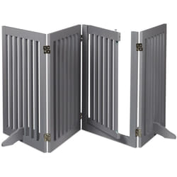 Relaxdays - Cancelletto per Bambini, Barriera per Cani e Neonati, 4 Pannelli, Recinzione per Scale, mdf, 70x207 cm, Grigio
