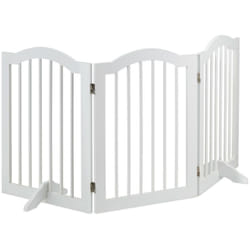 Relaxdays Cancelletto per Bambini, HLP 70x154x30 cm, Barriera a 3 Pannelli per Cani e Neonati, Recinzione Scale, Bianco