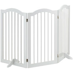 Relaxdays - Cancelletto per Bambini, HxL: 92x154 cm, Barriera a 3 Pannelli per Cani e Neonati, Recinzione Scale, Bianco
