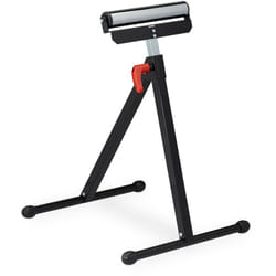 Cavalletto con Rullo, Varie Altezze 67-110 cm, Pieghevole, Carico Max. 60 kg, Lavoro Falegname, Acciaio, Nero - Relaxdays