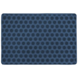 Relaxdays - Zerbino in Gomma, Esterni e Interni, 60x40 cm, Antiscivolo, Tondi con Dentini in Rilievo, Ingresso, Blu