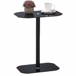 Questo tavolino dal design total black è ciò che ti serve per portare luce e modernità nel tuo soggiorno e non solo. Questo t ...