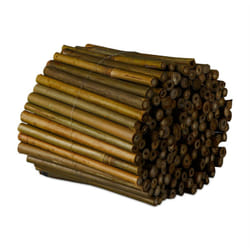 Relaxdays - Canne di Bambù 10 cm, Set da 200 Supporti, Bastoncini per Bricolage, Sostegno per Piante Rampicanti, Naturale