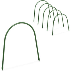 Relaxdays - Archi per Tunnel da Coltivazione, Set da 6, Costruzione Individuale, Acciaio Plastificato, hl: 31x33 cm, Verde