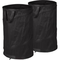 Relaxdays - Sacchi da Giardinaggio, Set da 2, Fogliame e Rifiuti, Sistema Pop Up, 120 l, Impermeabile, hd 72x45 cm, Nero