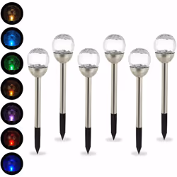 Con queste lampade solari, in set da 6, potrete creare un'illuminazione suggestiva in giardino. Le lampade si inseriscono fac ...