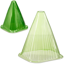Relaxdays - Set da 10 Protezioni per Piante, Coni Protettivi Antilumaca e Anti Gelo, HxLxP: 22 x 19 x 19 cm, in pvc, Verde