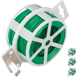 Relaxdays - Filo da Giardinaggio Lungo 50 m, Set da 4, in Ferro Plastificato, per Rampicanti e Fiori, con Cutter, Verde