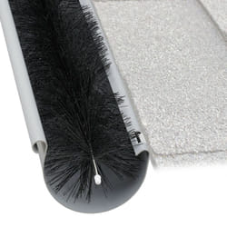 Relaxdays - Spazzola per Grondaia, HxD: 400x10 cm, Anti Foglie, Sporco e Difesa da Volatili, Plastica e Acciaio, Nero