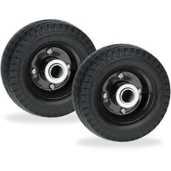 Relaxdays - Ruota per Monopattino Elettrico, Set da 2 Ricambi per E-Scooter, 6x2', Gomma Antiforatura, Regge 50 kg, Nero