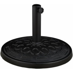 Base per Ombrellone, per Aste da 38 - 48 mm, Basamento per Parasole, per Giardino, Terrazza e Balcone, Nero - Relaxdays