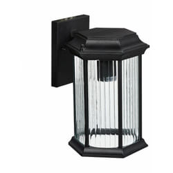 Lanterna per Esterni, Lampada a Parete, Metallo e Vetro, Applique, Vintage, per Giardino e Veranda, E27, Nero - Relaxdays