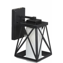 Lanterna per Esterni, Lampada a Parete, Acciaio, Vetro, Applique, Moderna, Giardino, Terrazza, IP44, E27, Nero - Relaxdays