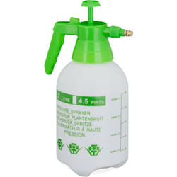 Relaxdays - Spruzzatore a Pressione da 2 l, Ugello Regolabile, Nebulizzatore Acqua e Diserbante, da Giardino, Bianco Verde