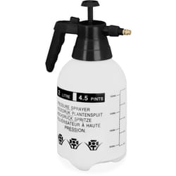 Relaxdays - Spruzzatore a Pressione da 2 l, Ugello Regolabile, Nebulizzatore Acqua e Diserbante, da Giardino, Bianco Nero