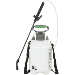 Relaxdays - Spruzzatore a Pressione da 5 Litri, Ugello Regolabile, Nebulizzatore Acqua, con Cintura da Trasporto, Bianco