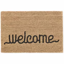 Con questo zerbino decorativo con scritta Welcome darai ai tuoi ospiti un caloroso benvenuto! Le fibre naturali di cocco rend ...