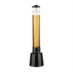 Relaxdays - Spillatore di Birra da Tavolo, 3 Litri, Sistema Raffreddamento, Dispenser con Rubinetto, Trasparente Nero