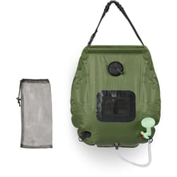 Doccia Portatile, 20 Litri, Solare per Camping, Festival, si Appende, Outdoor, con Doccino, Pieghevole, Verde - Relaxdays