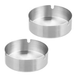 Relaxdays 4052025431846 portacenere e accessori Rotondo Acciaio inox