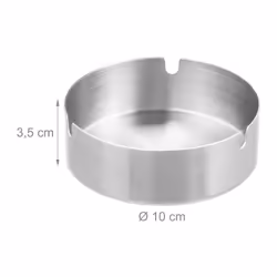 Relaxdays 4052025431846 portacenere e accessori Rotondo Acciaio inox