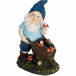I nani da giardino sono statuette che non passano mai di moda e rallegrano il paesaggio! Questo simpatico gnomo, alle prese c ...