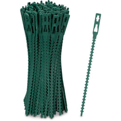 Relaxdays - Set 200 Fascette da Giardinaggio, Lunghe 14 cm, in Plastica, per Pomodori e Piante Rampicanti, Multiuso, Verde