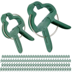 Relaxdays - Mollette per Orchidee, Set da 120, Clip per Piante Rampicanti, 2 Misure, Ganci in Plastica per Pomodori, Verde