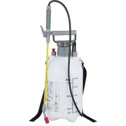 Relaxdays - Nebulizzatore a Pressione, Spruzzatore, Ugello Regolabile in Ottone, Piante, Cintura, 5 Litri, Bianco Grigio
