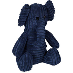 Relaxdays - Fermaporta a Pupazzo Elefante Pesante, Animali Ferma Porta da Pavimento, Blocca Finestra, 27 x 19 x 21 cm, Blu