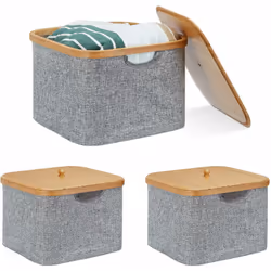 Questo cesto porta oggetti in tessuto vi offre capienza e praticità nonché versatilità. Questo box porta tutto è ideale per c ...