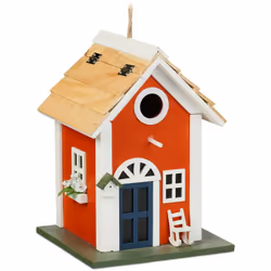 Questa casettadecorativa offre un caldo rifugio ai piccoli uccellini. Decorata con tanti graziosi dettagli, la mangiatoia può ...
